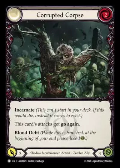 Corrupted Corpse AMA029 - Armory Deck - Malice, Domina of the Dead - Flesh and blood card