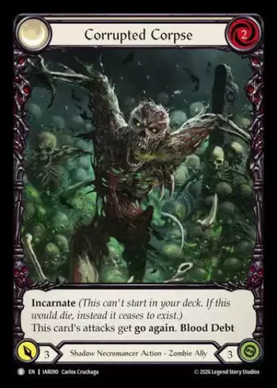 Corrupted Corpse IAR090-RF - Pre-release - Usurp the Shadow Throne - Flesh and blood card