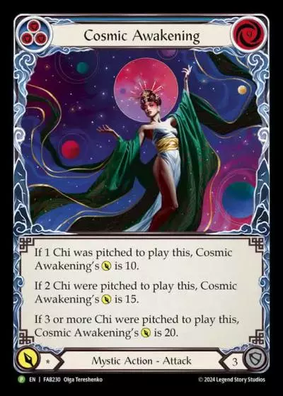 Cosmic Awakening BLUE FAB230-CF - Marketing - Content Creators Part the Mistveil - Flesh and blood card