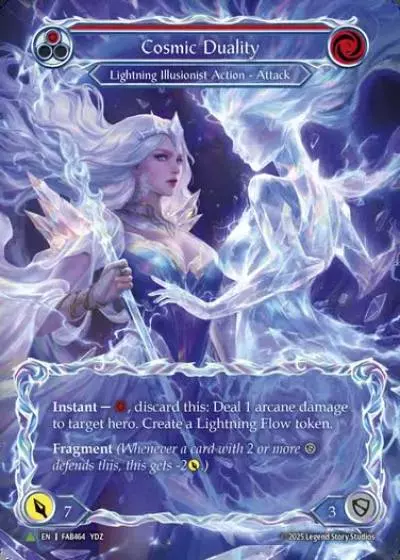Cosmic Duality FAB464-MV - World Premiere - Omens of the Third Age - Flesh and blood card