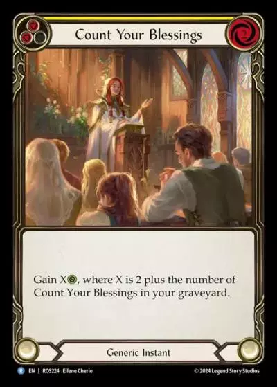 Count Your Blessings YELLOW ROS224 - Rosetta - Flesh and blood card
