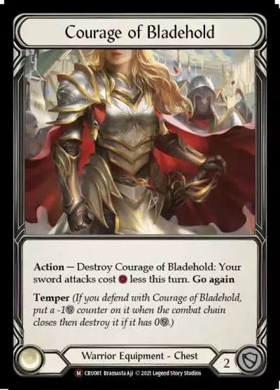 Courage of Bladehold U-CRU081-RF - Crucible of War - Unlimited - Flesh and blood card