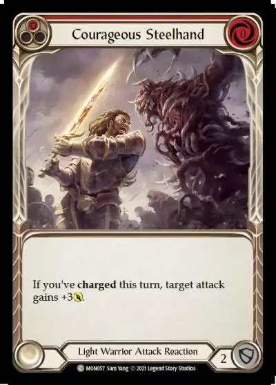 Courageous Steelhand RED MON057 - Monarch - Flesh and blood card