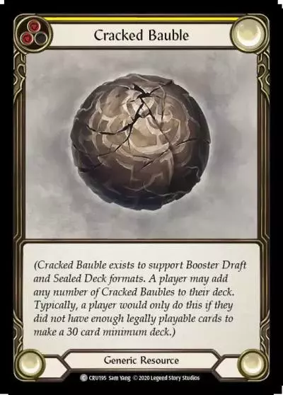 Cracked Bauble YELLOW CRU195-RF - Crucible of War - Flesh and blood card