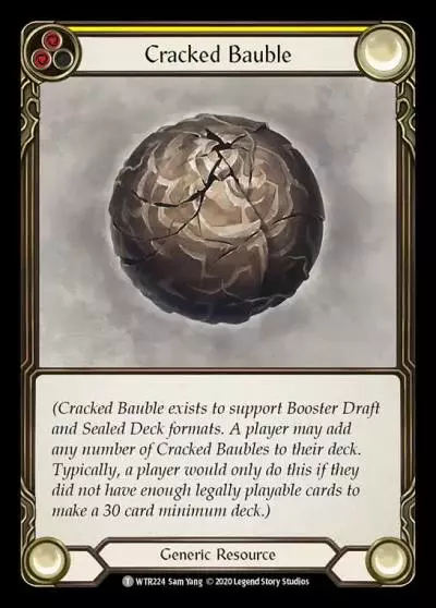 Cracked Bauble YELLOW R-WTR224 - Welcome to Rathe - Unlimited Revised - Flesh and blood card