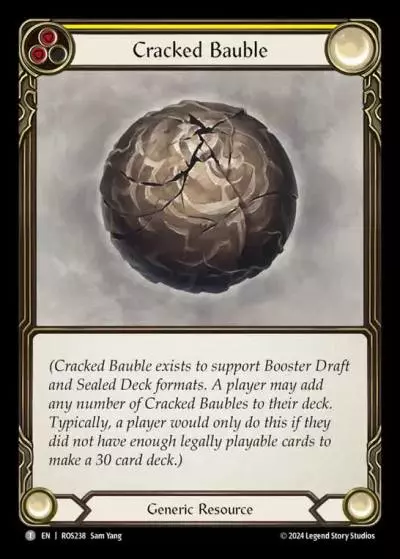 Cracked Bauble YELLOW ROS238 - Rosetta - Flesh and blood card