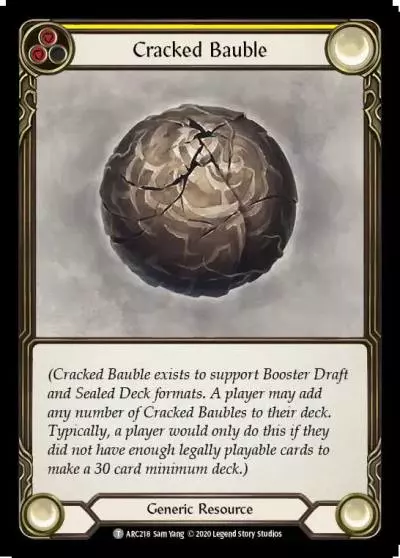 Cracked Bauble YELLOW U-ARC218 - Arcane Rising - Unlimited - Flesh and blood card