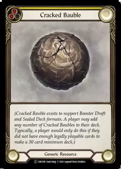 Cracked Bauble YELLOW U-CRU195-RF - Crucible of War - Unlimited - Flesh and blood card