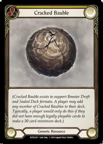 Cracked Bauble YELLOW WTR224 - Welcome to Rathe - Flesh and blood card