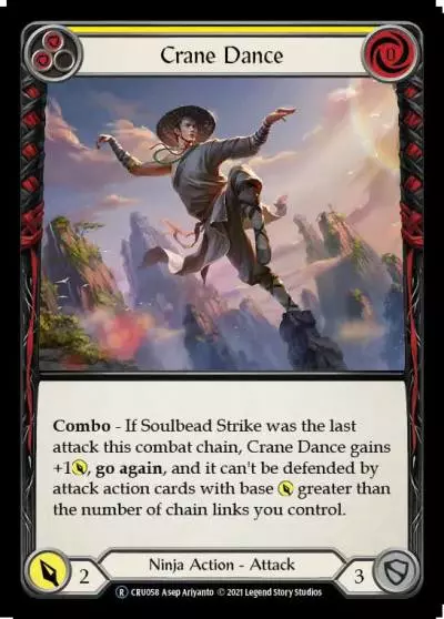 Crane Dance YELLOW U-CRU058-RF - Crucible of War - Unlimited - Flesh and blood card