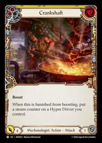 Crankshaft YELLOW AMX020 - Armory Deck - Maxx 'The Hype' Nitro - Flesh and blood card