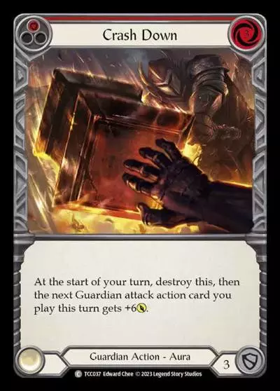 Crash Down RED TCC037 - Round the Table: TCC x LSS - Flesh and blood card