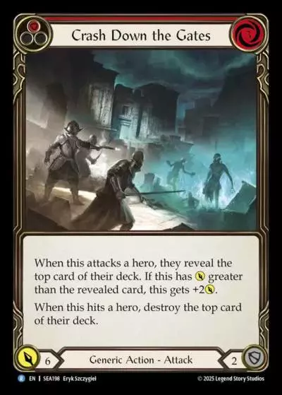 Crash Down the Gates RED SEA198 - High Seas - Flesh and blood card