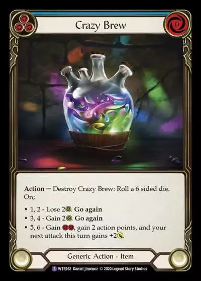 Crazy Brew BLUE R-WTR162 - Welcome to Rathe - Unlimited Revised - Flesh and blood card