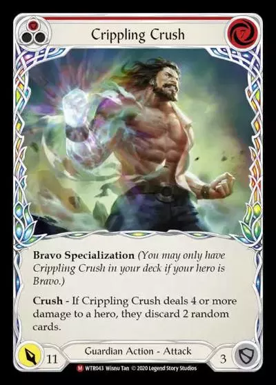 Crippling Crush RED R-WTR043 - Welcome to Rathe - Unlimited Revised - Flesh and blood card