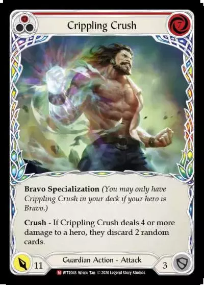 Crippling Crush RED U-WTR043-RF - Welcome to Rathe - Unlimited - Flesh and blood card