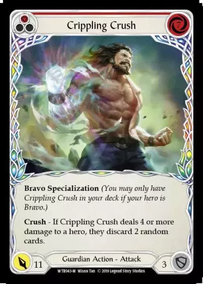 Crippling Crush RED WTR043 - Welcome to Rathe - Flesh and blood card