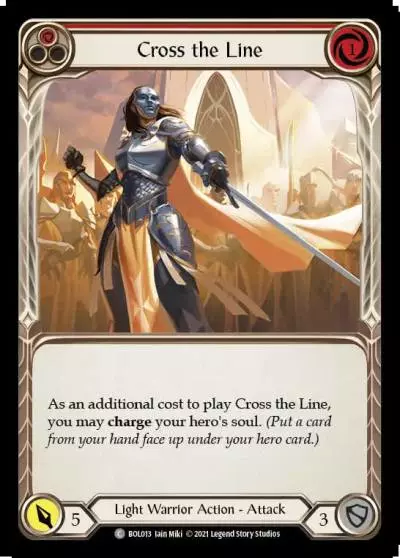 Cross the Line RED BOL013 - Boltyn - Blitz Deck - Flesh and blood card