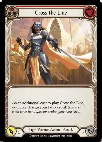Cross the Line RED U-MON045-RF - Monarch - Unlimited - Flesh and blood card