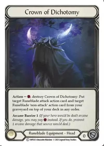 Crown of Dichotomy 1HP263 - History Pack 1 - Flesh and blood card