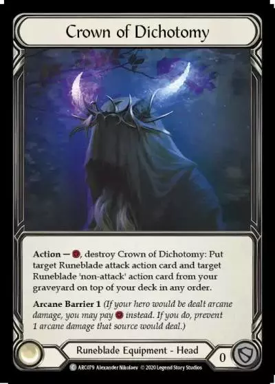 Crown of Dichotomy U-ARC079-RF - Arcane Rising - Unlimited - Flesh and blood card