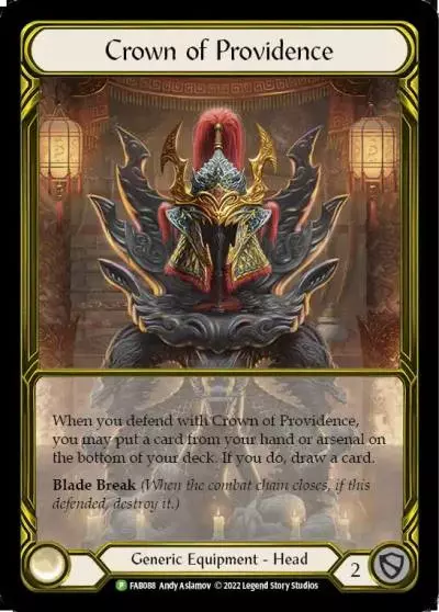 Crown of Providence FAB088-GF - Premier Organized Play - Uprising - Flesh and blood card