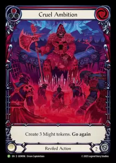 Cruel Ambition GEM096 - GEM - Pack 3 - Flesh and blood card