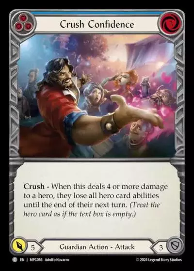 Crush Confidence BLUE MPG066 - Mastery Pack Guardian - Flesh and blood card
