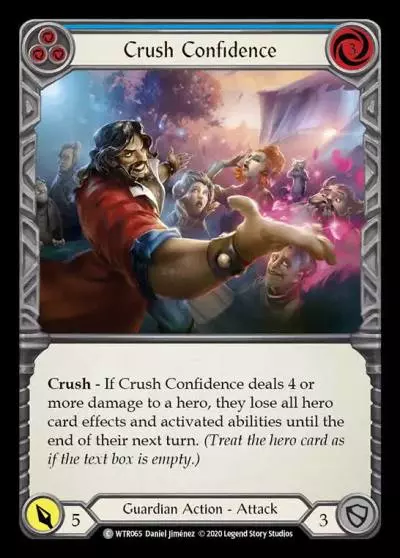 Crush Confidence BLUE R-WTR065 - Welcome to Rathe - Unlimited Revised - Flesh and blood card