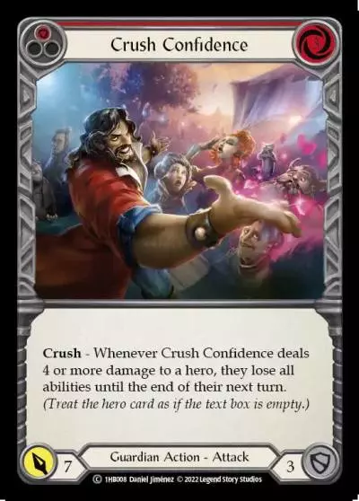 Crush Confidence RED 1HB008 - Bravo - Blitz Deck - Flesh and blood card