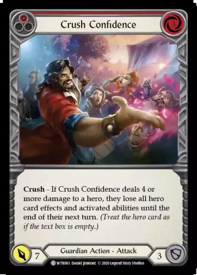 Crush Confidence RED U-WTR063-RF - Welcome to Rathe - Unlimited - Flesh and blood card