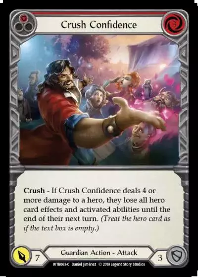 Crush Confidence RED WTR063 - Welcome to Rathe - Flesh and blood card