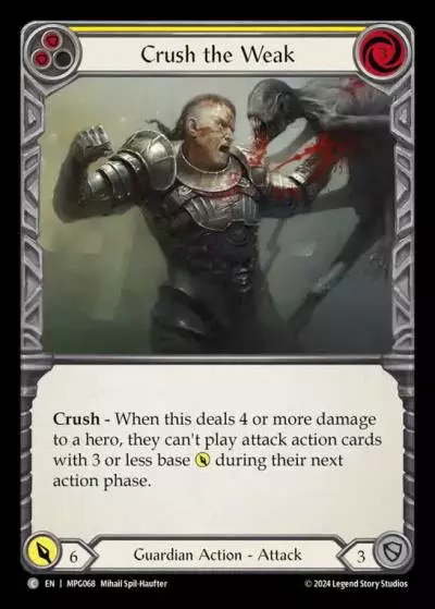 Crush the Weak YELLOW MPG068 - Mastery Pack Guardian - Flesh and blood card