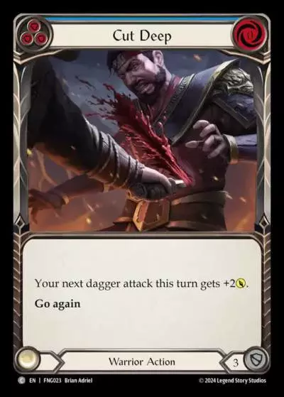 Cut Deep BLUE FNG023 - The Hunted Blitz Deck - Fang - Flesh and blood card