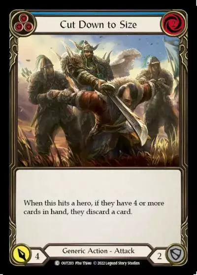 Cut Down to Size BLUE OUT203 - Outsiders - Flesh and blood card