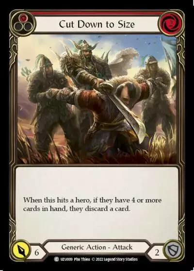 Cut Down to Size RED UZU009 - Uzuri - Blitz Deck - Flesh and blood card