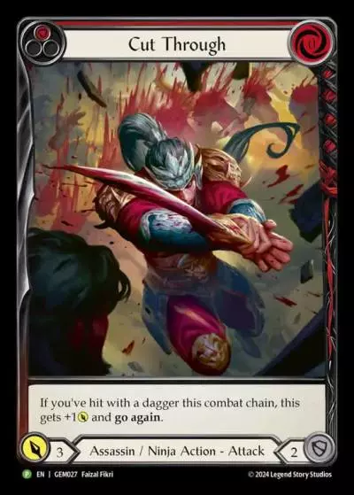 Cut Through RED GEM027 - GEM - Pack 1 - Flesh and blood card