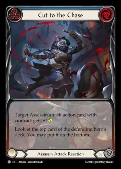 Cut to the Chase BLUE ARK022 - The Hunted Blitz Deck - Arakni - Flesh and blood card