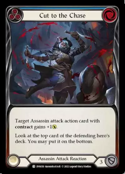 Cut to the Chase BLUE DYN150 - Dynasty - Flesh and blood card