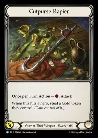 Cutpurse Rapier SPW002-RF - Smash Palace - Chorus of Steel - Flesh and blood card
