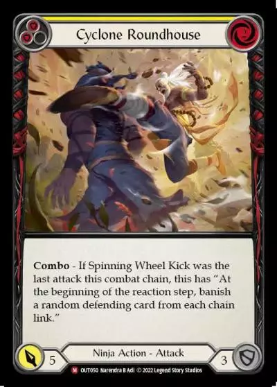 Cyclone Roundhouse YELLOW OUT050 - Outsiders - Flesh and blood card