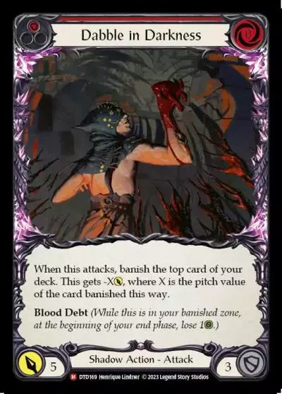 Dabble in Darkness RED DTD169 - Dusk till Dawn - Flesh and blood card