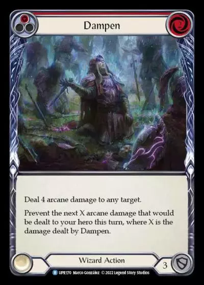 Dampen RED UPR170 - Uprising - Flesh and blood card