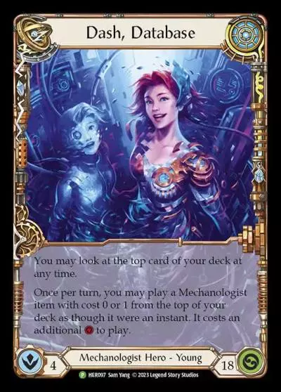 Dash, Database HER097-RF - Pre-release - Bright Lights - Flesh and blood card