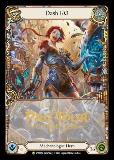 Dash I/O WIN025-CF - Pro Tour Champion Cards - Bright Lights - Flesh and blood card