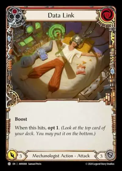 Data Link RED AMX008 - Armory Deck - Maxx 'The Hype' Nitro - Flesh and blood card