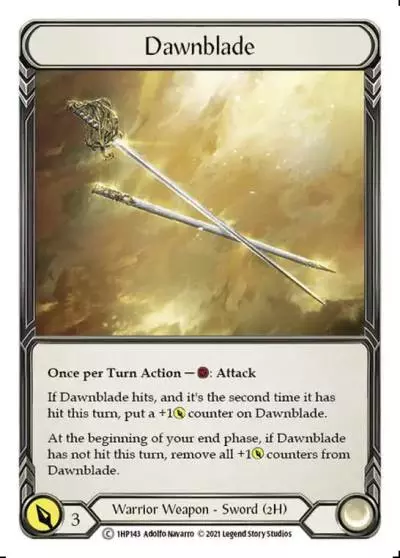 Dawnblade 1HP143 - History Pack 1 - Flesh and blood card