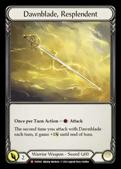 Dawnblade, Resplendent DVR002-CF - Classic Battles: Rhinar vs Dorinthea - Flesh and blood card