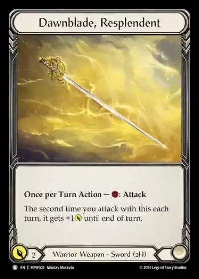 Dawnblade, Resplendent MPW002 - Mastery Pack Warrior - Flesh and blood card