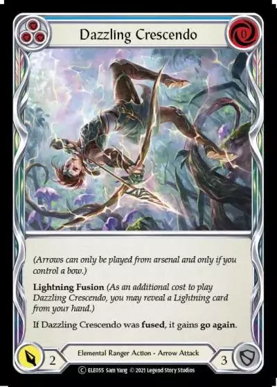 Dazzling Crescendo BLUE U-ELE055-RF - Tales of Aria - Unlimited - Flesh and blood card